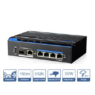 AS-4P - 4 ports industrial PoE switch